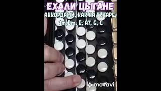 БАЯН."ЕХАЛИ ЦЫГАНЕ" БЕЗ НОТ АККОРДАМИ Am, Dm, E, A7, G, C, КАК НА ГИТАРЕ.RUSSIAN SONG WITH ACCORDION