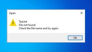 How To Fix File Not Found Error on Windows 11 / 10 Problem