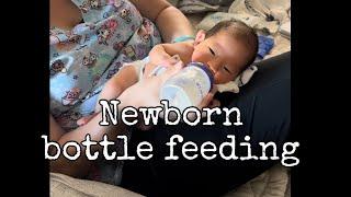 Newborn bottle feeding