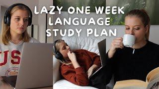 1 Week Language Study Plan (Lazy Edition)