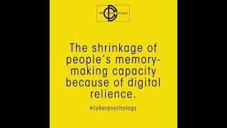 Digital Dementia #online #mentalhealth #cyberpsychology #psychology #digital #onlineaddiction