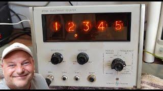 HP 3734A Electronic Counter 5 MHz 5 digit Nixie 1966 repair teardown