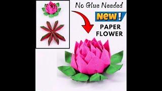 "Stunning Paper Flower Creation – No Glue Needed!  DIY Magic"