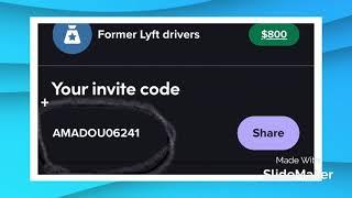 Lyft referral code to earn up to $800 for new drivers and formers @lyft click on the link below