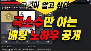 하이로우 고수의 나만 알고싶은 배팅전략