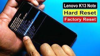 Lenovo K13 Note Hard Reset | Factory Reset |