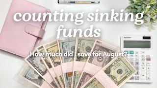 AUGUST SINKING FUNDS UPDATE | How Much Did I Save | Cash Envelope System | MONETS MONEY