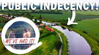 WE HAD TO LEAVE! THIS "Peaceful Mooring" Narrowboat Cruise, River Wissey - 548