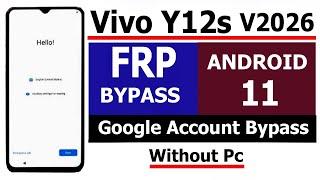 Vivo Y20 V2026 FRP BYPASS All Vivo Google Account Bypass Android 11 Without Pc 2025