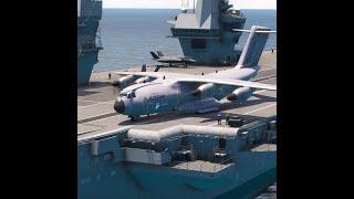 Super Insane Airbus A400M Atlas Takeoff from An Aircraft Carrier