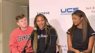 Tara Davis, Hunter Woodhall talk about being pro track athletes, David crying at being Olympian