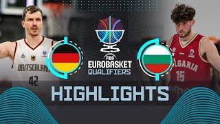 Germany  vs Bulgaria  | Highlights | FIBA EuroBasket 2025 Qualifiers