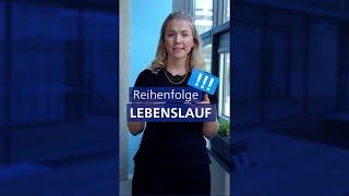 Lebenslauf: Die Reihenfolge  (wichtig) #shorts I Traumjob