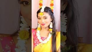 Requested Bengali Haldi Ceremony Makeup look #short #shorts #haldimakeup #makeuplook