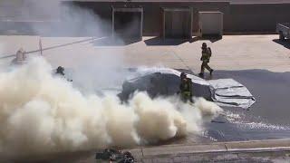 New technology aims to help firefighters battle electric car fires