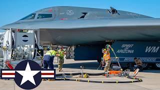 USAF: Powerful B-2 Spirit stealth bombers during military exercises in Australia.