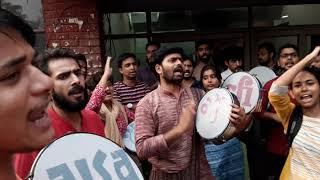 Jnu students protest against administration । Sloganing against jnu adminstration locked down policy