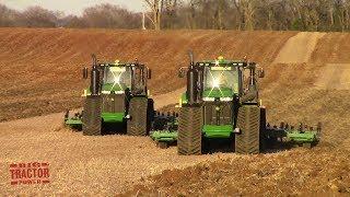 2019 Field Work Underway with Two John Deere 9620RX Tractors Chisel Plowing