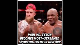 Jake Paul vs Tyson becomes most-streamed sporting event in history Rapper & Actor 50 Cent Responds