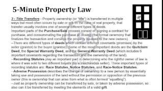 Property Law Overview in About 5 Minutes