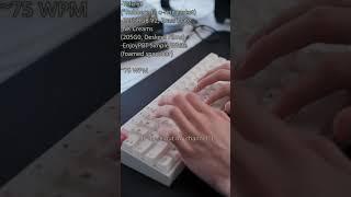 satisfying custom keyboard test - first build w/ Tofu65 (o ring & foam mod) #shorts