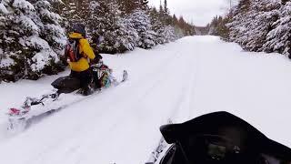 Carrabassett Valley Maine off trail Snowmobiling