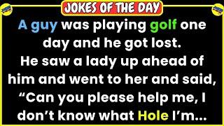 Funny Adult Joke: A man got lost playing golf, so asked the lady in front of him what hole he was on