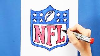 How to draw National Football League (NFL) Logo