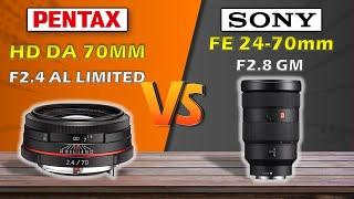 PANTAX HD DA 70MM F2.4 AL LIMITED VS SONY FE 24-70MM F2.8 GM