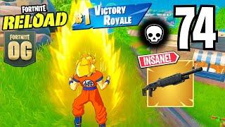 Fortnite Reload 74 Elimination GOKU Solo Vs Squads Gameplay | Keyboard & Mouse