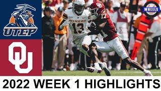 #9 Oklahoma vs UTEP Highlights | College Football Week 1 | 2022 College Football Highlights