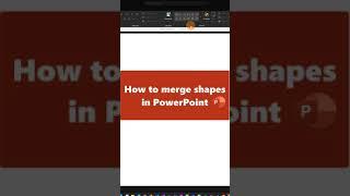 How to merge shapes in PowerPoint #shorts