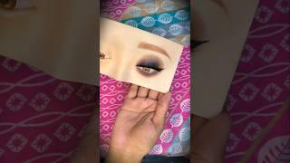 different eye makeup purple and black brown colour combination #eyemakeup #makeup #boldeyelook