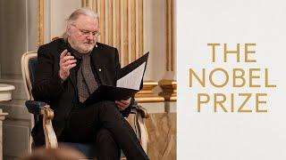 Nobel Prize lecture: Jon Fosse, Nobel Prize in Literature 2023