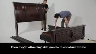 Ashley Furniture Homestore India - Porter Rustic Queen Sleigh Storage Bed Assembly - B697