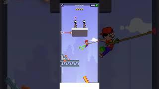 Web Master Stickman Superhero gameplay #imalidotcom level 56 Shoot the web jump and teleport