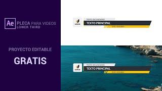 Plantilla Pleca video • After Effects (Lower third) - Gratis