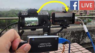 camcorder DSLR be facebook livestream on iPhone