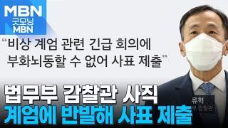 류혁 법무부 감찰관, 비상계엄 선포에 반발성 사표 제출 [굿모닝 MBN]