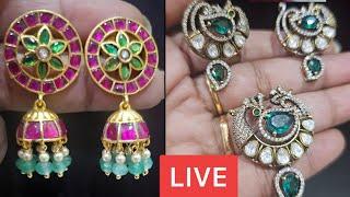 Sree Pearls live 7032708199 #1gram #kundan # victorion