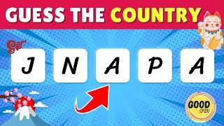 Guess the Country by its Scrambled Name | Country Quiz #goodspin #guessthecountryquiz #countryquiz