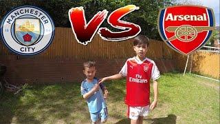 GARDEN FOOTBALL CHALLENGES Man City v Arsenal