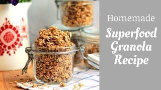 HEALTHY HOMEMADE SUPERFOOD GRANOLA RECIPE | INTHEKITCHENWITHELISA