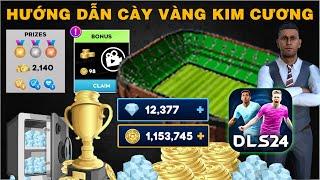 DLS 24 | Hướng dẫn cày VÀNG - KIM CƯƠNG trên Dream League Soccer 2024