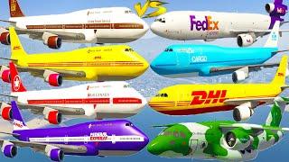 GTA V: Every Boeing 747 Old School Style Airplanes VS Every Cargo Planes Crash and Fail Compilation