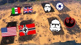 Every Star Wars Army VS Every WW2 Army! - UEBS: Ultimate Epic Battle Simulator