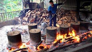 Huge Flame Barrel Broiled Chicken,Roasted Taro-Taiwanese street food