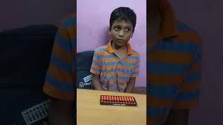 Subiksham abacus student from lawspet saying table visualy