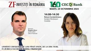 ZF INVESTIȚI ÎN ROMÂNIA – 29.10.2024 – Raluca Constantinescu, fondator Montessori Cisnădie