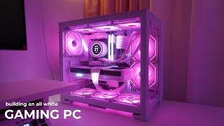 Aesthetic white pc build | RTX 5080 | lian li dynamic snow mini 